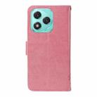 For Honor 400 Lite Tree & Cat Embossed Pattern Flip Leather Phone Case(Pink) - 3
