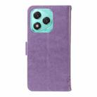 For Honor 400 Lite Tree & Cat Embossed Pattern Flip Leather Phone Case(Light Purple) - 3