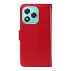 For Honor 400 Lite Tree & Cat Embossed Pattern Flip Leather Phone Case(Red) - 3