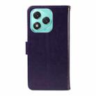 For Honor 400 Lite Tree & Cat Embossed Pattern Flip Leather Phone Case(Purple) - 3
