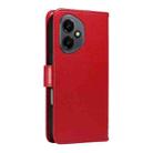For Honor 400 Global 156.5mm Tree & Cat Embossed Pattern Flip Leather Phone Case(Red) - 3