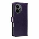 For Honor 400 Global 156.5mm Tree & Cat Embossed Pattern Flip Leather Phone Case(Purple) - 3