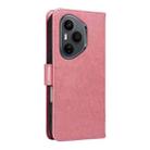 For Honor 400 Pro Global 160.8mm Tree & Cat Embossed Pattern Flip Leather Phone Case(Pink) - 3