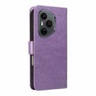 For Honor 400 Pro Global 160.8mm Tree & Cat Embossed Pattern Flip Leather Phone Case(Light Purple) - 3