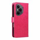 For Honor 400 Pro Global 160.8mm Tree & Cat Embossed Pattern Flip Leather Phone Case(Rose Red) - 3