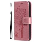 For For Honor X6c / X6b / X6a / X5b Tree & Cat Embossed Pattern Flip Leather Phone Case(Pink) - 2
