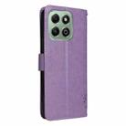 For For Honor X6c / X6b / X6a / X5b Tree & Cat Embossed Pattern Flip Leather Phone Case(Light Purple) - 3