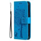 For For Honor X6c / X6b / X6a / X5b Tree & Cat Embossed Pattern Flip Leather Phone Case(Blue) - 2