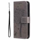 For For Honor X6c / X6b / X6a / X5b Tree & Cat Embossed Pattern Flip Leather Phone Case(Grey) - 2