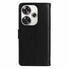 For Xiaomi Poco F6 Tree & Cat Embossed Pattern Flip Leather Phone Case(Black) - 3