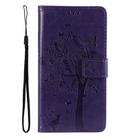 For Xiaomi 14T Pro Tree & Cat Embossed Pattern Flip Leather Phone Case(Purple) - 2