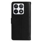 For Xiaomi 14T Pro Tree & Cat Embossed Pattern Flip Leather Phone Case(Black) - 3