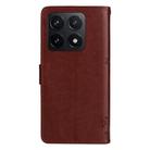 For Xiaomi 14T Tree & Cat Embossed Pattern Flip Leather Phone Case(Coffee) - 3