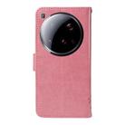 For Xiaomi 15 Ultra 5G Global Tree & Cat Embossed Pattern Flip Leather Phone Case(Pink) - 3