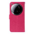 For Xiaomi 15 Ultra 5G Global Tree & Cat Embossed Pattern Flip Leather Phone Case(Rose Red) - 3