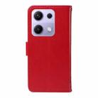 For Xiaomi Poco M6 Pro 4G Global Tree & Cat Embossed Pattern Flip Leather Phone Case(Red) - 3