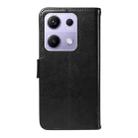 For Xiaomi Poco M6 Pro 4G Global Tree & Cat Embossed Pattern Flip Leather Phone Case(Black) - 3