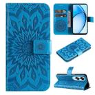 For OPPO A60 4G Global Embossed Sunflower Pattern Flip Leather Phone Case(Blue) - 1