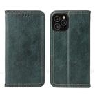For iPhone 12 Pro Max Fierre Shann Retro Tree Bark Texture PU Magnetic Horizontal Flip Leather Case with Holder & Card Slots & Wallet(Green) - 1