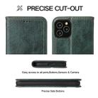 For iPhone 12 / 12 Pro Fierre Shann Retro Tree Bark Texture PU Magnetic Horizontal Flip Leather Case with Holder & Card Slots & Wallet(Green) - 8