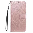 For Huawei nova 12 SE / nova 11 SE Embossed Sunflower Pattern Flip Leather Phone Case(Rose Gold) - 2