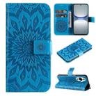 For Huawei nova 12s Embossed Sunflower Pattern Flip Leather Phone Case(Blue) - 1