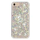 For iPhone 8 / 7 Transparent Frame Glitter Powder TPU Phone Case(White) - 1