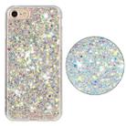 For iPhone 8 / 7 Transparent Frame Glitter Powder TPU Phone Case(White) - 2