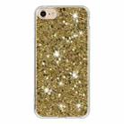 For iPhone 8 / 7 Transparent Frame Glitter Powder TPU Phone Case(Gold) - 1