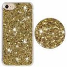For iPhone 8 / 7 Transparent Frame Glitter Powder TPU Phone Case(Gold) - 2