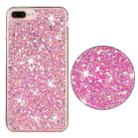 For iPhone 8 Plus / 7 Plus Transparent Frame Glitter Powder TPU Phone Case(Pink) - 2