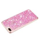 For iPhone 8 Plus / 7 Plus Transparent Frame Glitter Powder TPU Phone Case(Pink) - 3