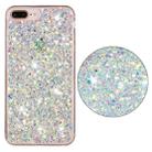 For iPhone 8 Plus / 7 Plus Transparent Frame Glitter Powder TPU Phone Case(White) - 2