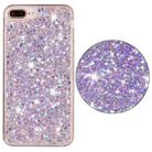 For iPhone 8 Plus / 7 Plus Transparent Frame Glitter Powder TPU Phone Case(Purple) - 2