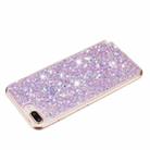 For iPhone 8 Plus / 7 Plus Transparent Frame Glitter Powder TPU Phone Case(Purple) - 3