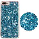 For iPhone 8 Plus / 7 Plus Transparent Frame Glitter Powder TPU Phone Case(Blue) - 2