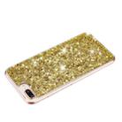 For iPhone 8 Plus / 7 Plus Transparent Frame Glitter Powder TPU Phone Case(Gold) - 3