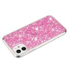 For iPhone 11 Transparent Frame Glitter Powder TPU Phone Case(Pink) - 3