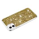 For iPhone 11 Transparent Frame Glitter Powder TPU Phone Case(Gold) - 3