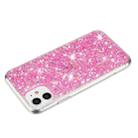 For iPhone 11 Pro Transparent Frame Glitter Powder TPU Phone Case(Pink) - 3