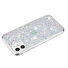 For iPhone 11 Pro Transparent Frame Glitter Powder TPU Phone Case(White) - 3