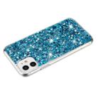 For iPhone 11 Pro Transparent Frame Glitter Powder TPU Phone Case(Blue) - 3