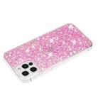 For iPhone 11 Pro Max Transparent Frame Glitter Powder TPU Phone Case(Pink) - 3