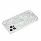 For iPhone 11 Pro Max Transparent Frame Glitter Powder TPU Phone Case(White) - 3