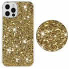 For iPhone 11 Pro Max Transparent Frame Glitter Powder TPU Phone Case(Gold) - 2