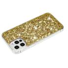 For iPhone 11 Pro Max Transparent Frame Glitter Powder TPU Phone Case(Gold) - 3