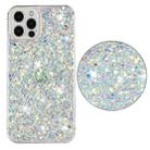 For iPhone 12 Pro Transparent Frame Glitter Powder TPU Phone Case(White) - 2