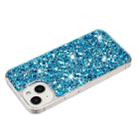 For iPhone 13 Transparent Frame Glitter Powder TPU Phone Case(Blue) - 3