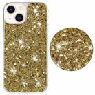 For iPhone 13 Transparent Frame Glitter Powder TPU Phone Case(Gold) - 2