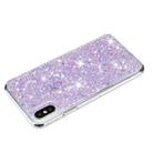 For iPhone XS Max Transparent Frame Glitter Powder TPU Phone Case(Purple) - 3